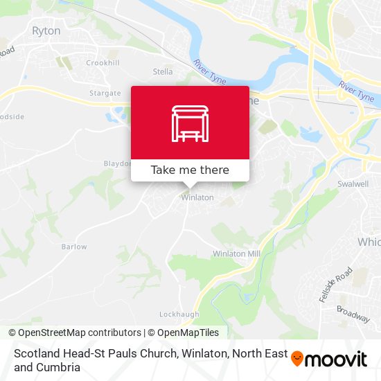 Scotland Head-St Pauls Church, Winlaton map