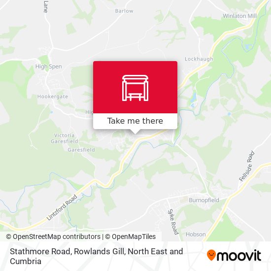 Stathmore Road, Rowlands Gill map