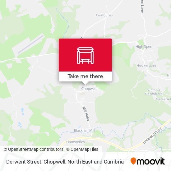 Derwent Street, Chopwell map