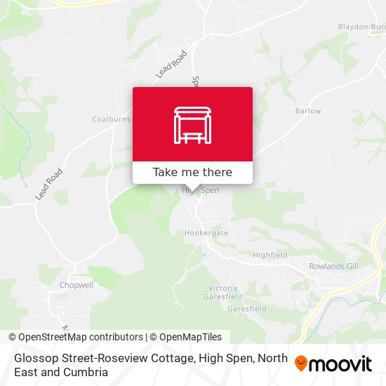 Glossop Street-Roseview Cottage, High Spen map