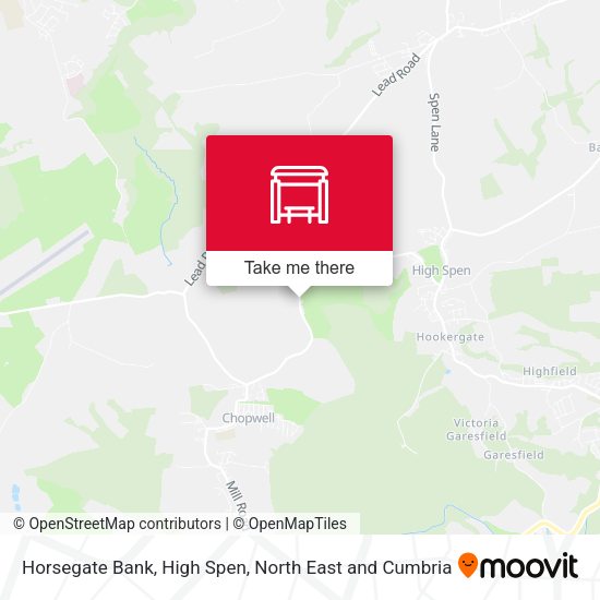 Horsegate Bank, High Spen map