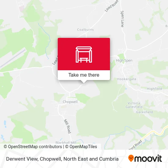 Derwent View, Chopwell map