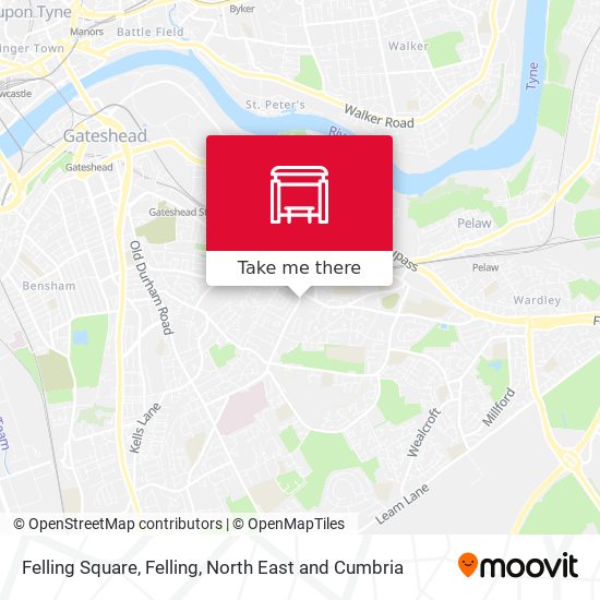Felling Square, Felling map
