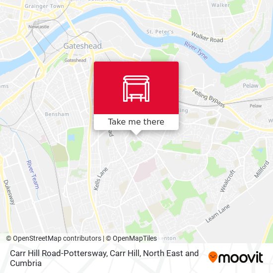 Carr Hill Road-Pottersway, Carr Hill map