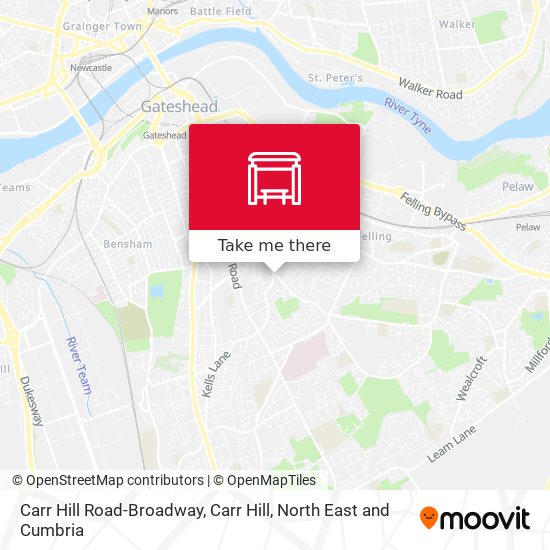 Carr Hill Road-Broadway, Carr Hill map