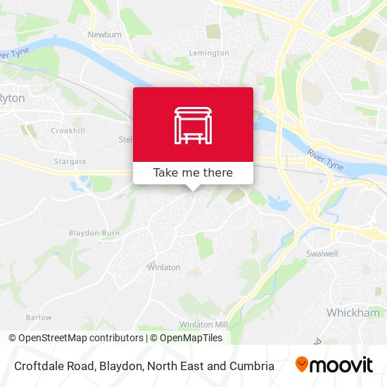Croftdale Road, Blaydon map