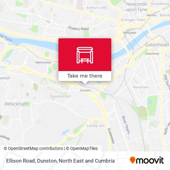 Ellison Road, Dunston map