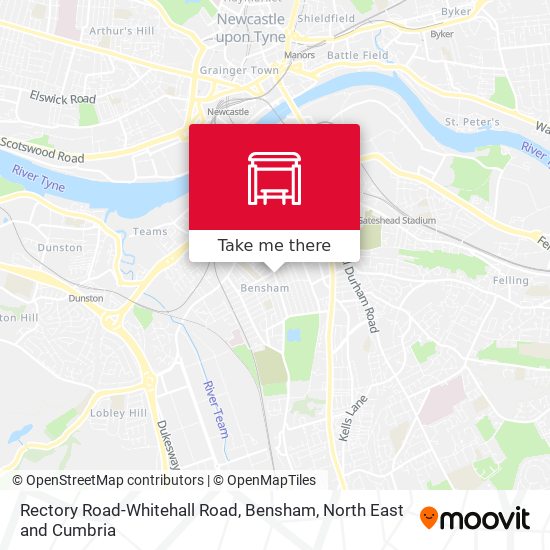 Rectory Road-Whitehall Road, Bensham map