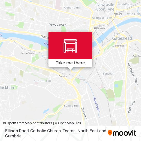 Ellison Road-Catholic Church, Teams map