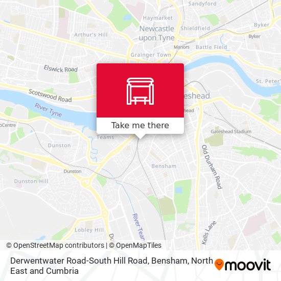 Derwentwater Road-South Hill Road, Bensham map