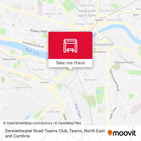 Derwentwater Road-Teams Club, Teams map