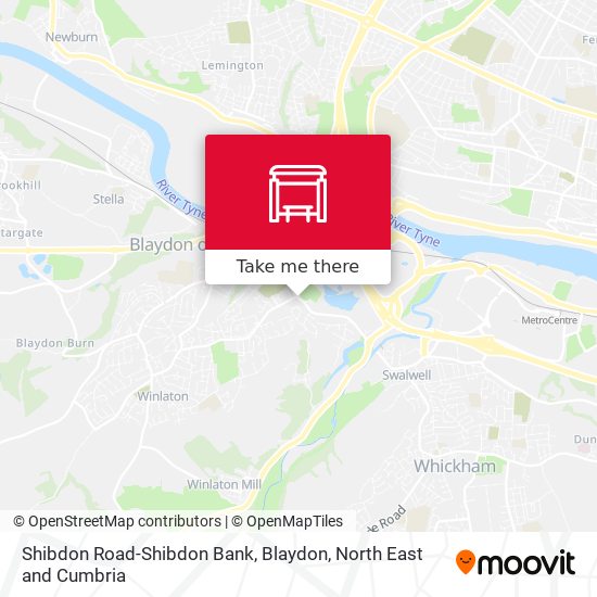 Shibdon Road-Shibdon Bank, Blaydon map