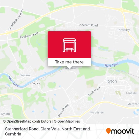 Stannerford Road, Clara Vale map