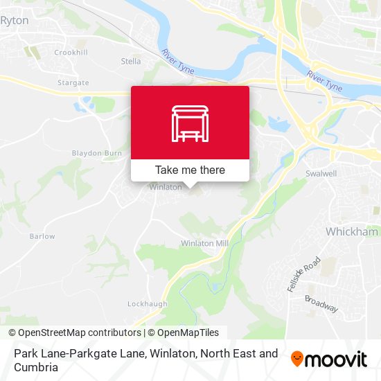 Park Lane-Parkgate Lane, Winlaton map