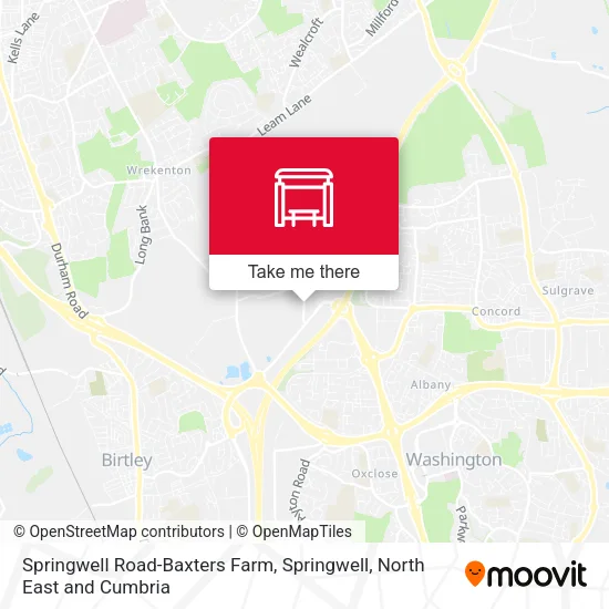 Springwell Road-Baxters Farm, Springwell map