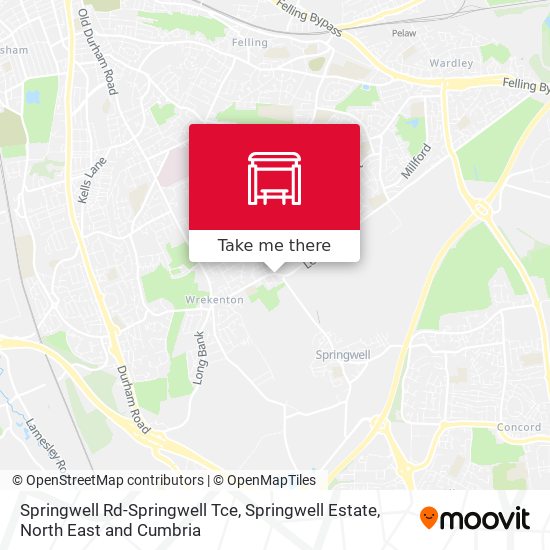 Springwell Rd-Springwell Tce, Springwell Estate map