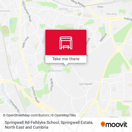 Springwell Rd-Felldyke School, Springwell Estate map