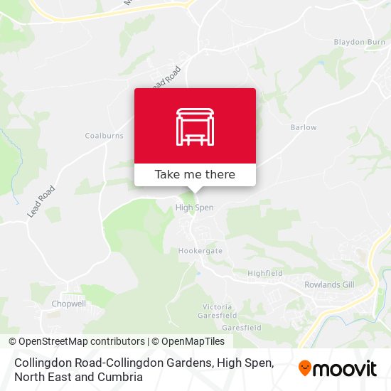 Collingdon Road-Collingdon Gardens, High Spen map