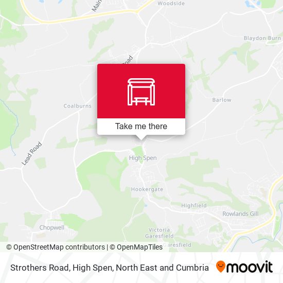 Strothers Road, High Spen map