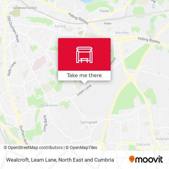 Wealcroft, Leam Lane map