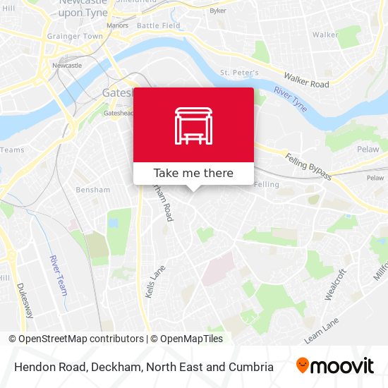 Hendon Road, Deckham map