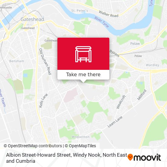 Albion Street-Howard Street, Windy Nook map