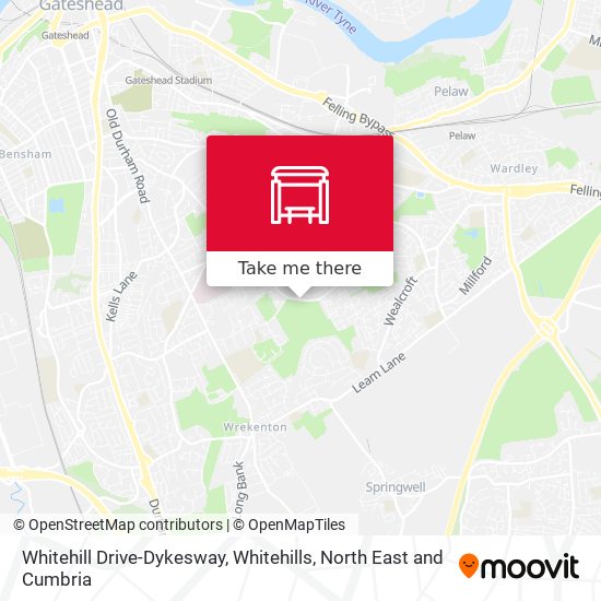 Whitehill Drive-Dykesway, Whitehills map