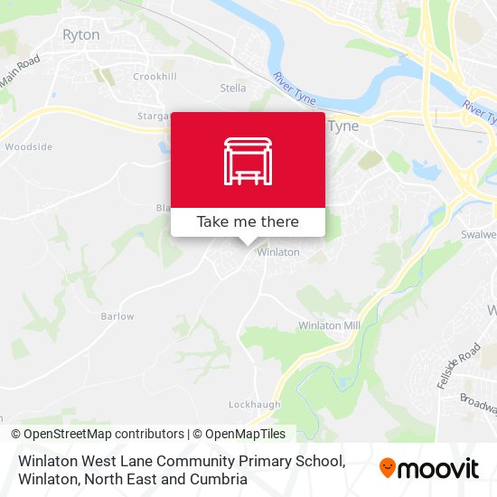 Winlaton West Lane Community Primary School, Winlaton map