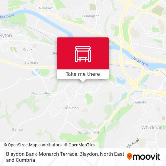 Blaydon Bank-Monarch Terrace, Blaydon map