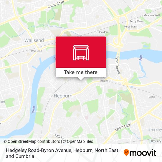 Hedgeley Road-Byron Avenue, Hebburn map