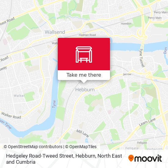 Hedgeley Road-Tweed Street, Hebburn map