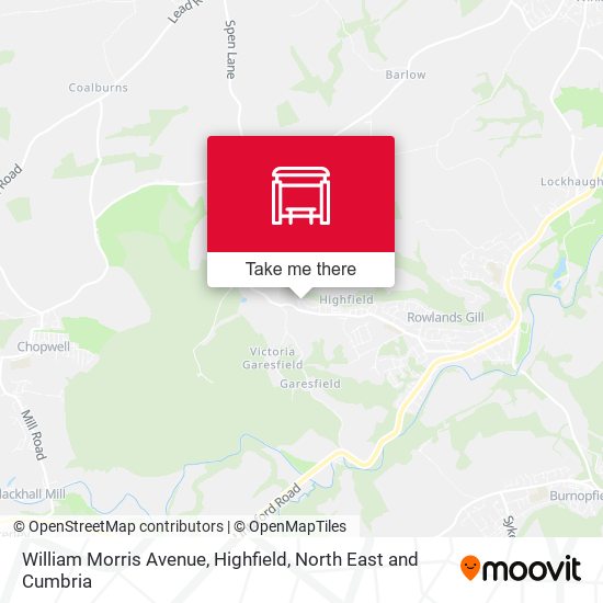 William Morris Avenue, Highfield map