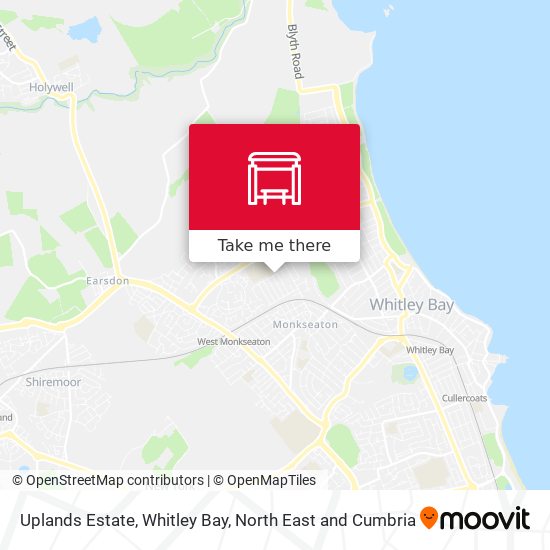 Uplands Estate, Whitley Bay map