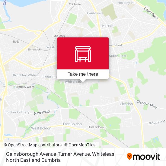 Gainsborough Avenue-Turner Avenue, Whiteleas map