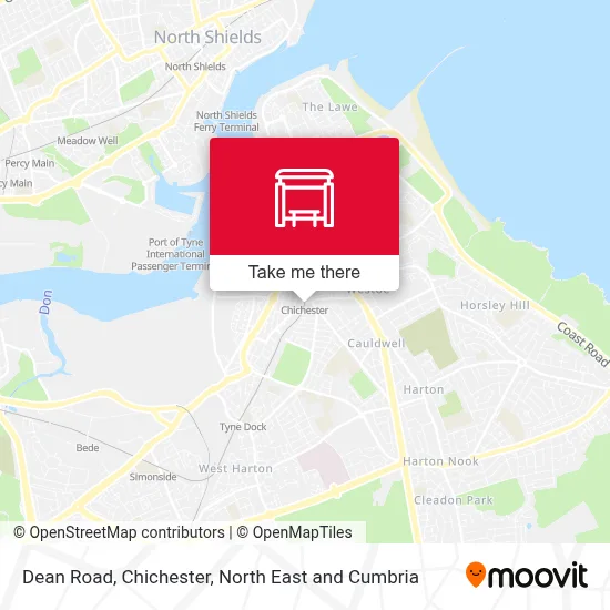 Dean Road, Chichester map