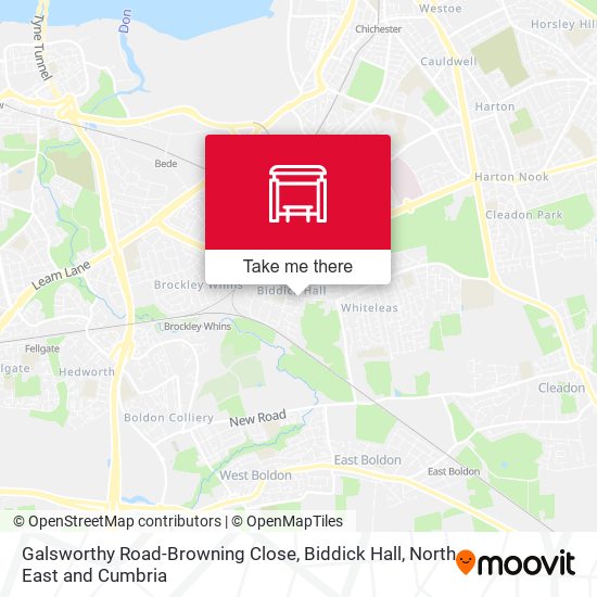 Galsworthy Road-Browning Close, Biddick Hall map