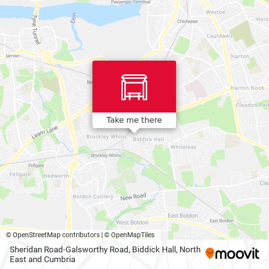 Sheridan Road-Galsworthy Road, Biddick Hall map