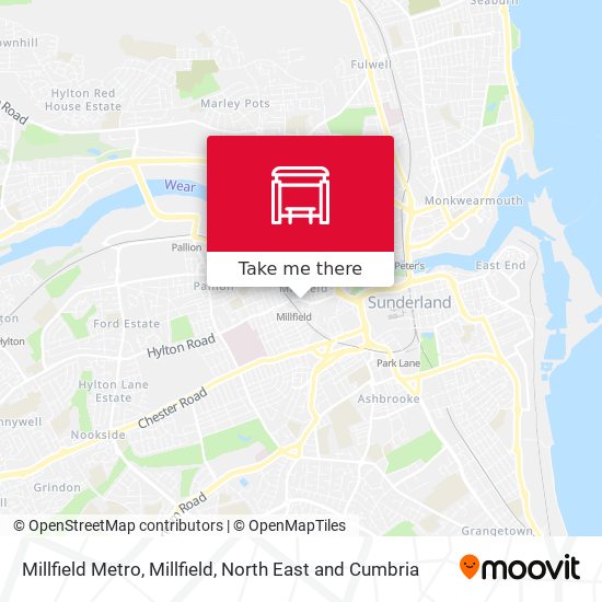 Millfield Metro, Millfield map