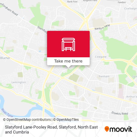 Slatyford Lane-Pooley Road, Slatyford map
