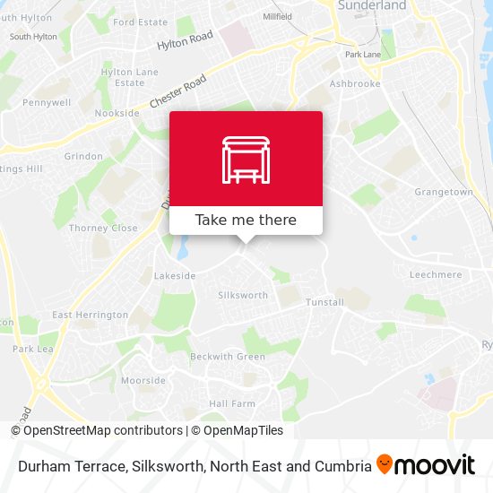 Durham Terrace, Silksworth map