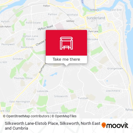 Silksworth Lane-Elstob Place, Silksworth map