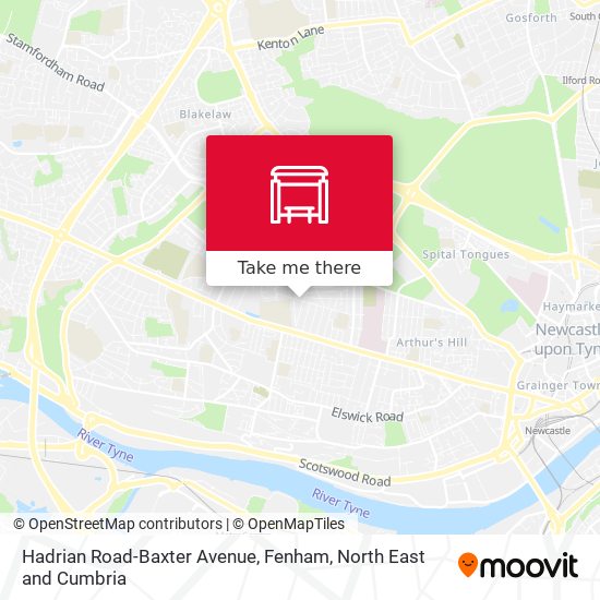 Hadrian Road-Baxter Avenue, Fenham map