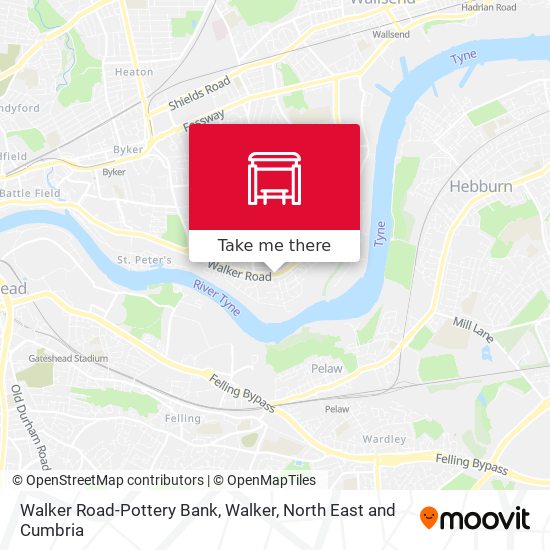 Walker Road-Pottery Bank, Walker map