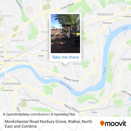 Monkchester Road-Norbury Grove, Walker map