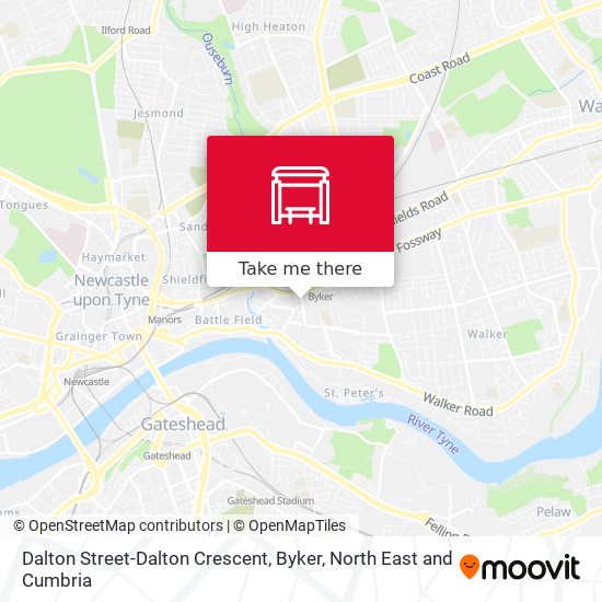 Dalton Street-Dalton Crescent, Byker map