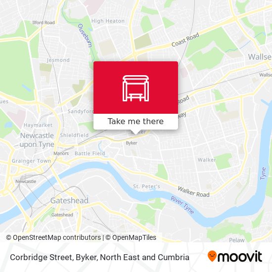 Corbridge Street, Byker map
