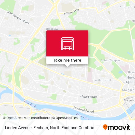 Linden Avenue, Fenham map