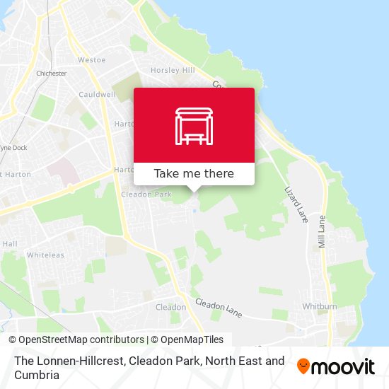 The Lonnen-Hillcrest, Cleadon Park map