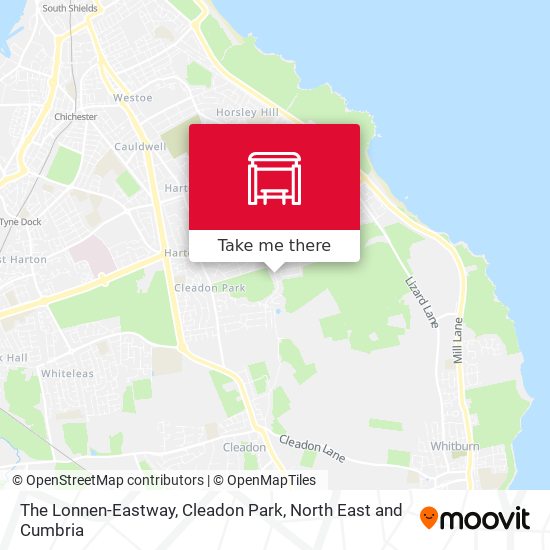 The Lonnen-Eastway, Cleadon Park map