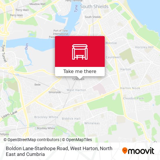 Boldon Lane-Stanhope Road, West Harton map